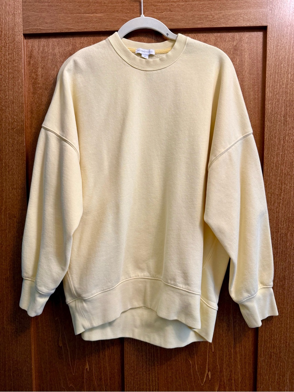 Beyond Yoga LuxeFleece Oversized Sweatshirt in Yellow Swirl